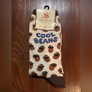 Socksmith Cool Beans Women's Novelty Socks - Cream and Brown